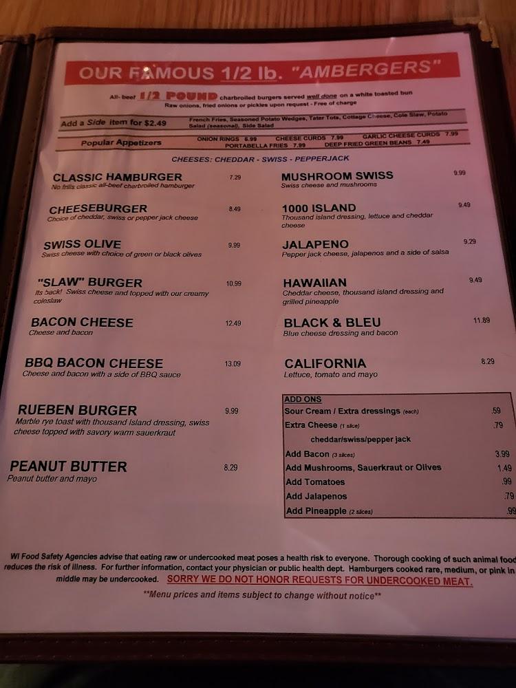 Amber Inn Bar & Grill Menu image 3